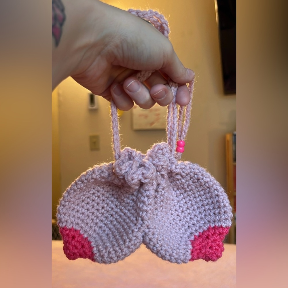Crocheted Boobie Bag 🔥